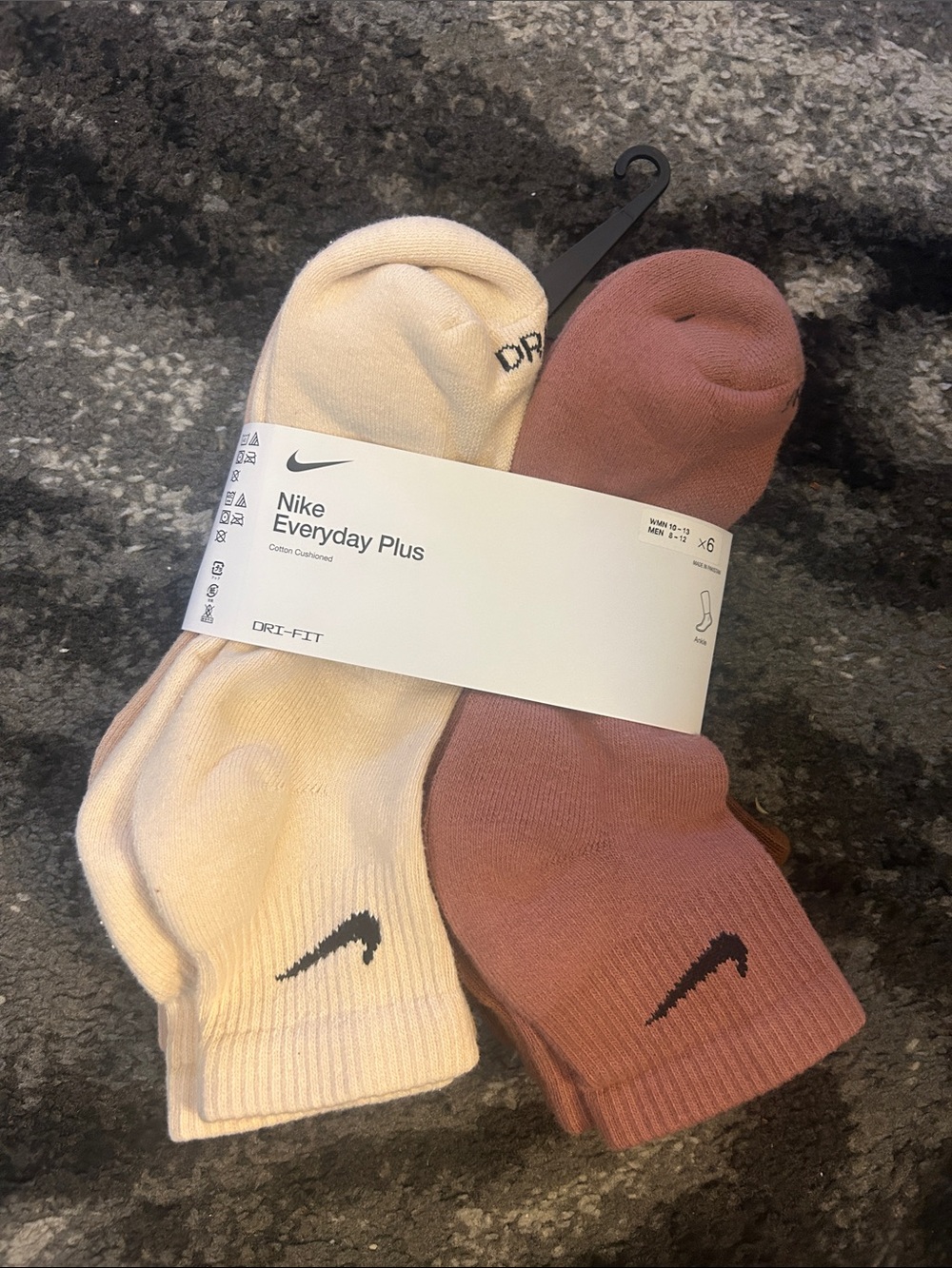 Nike No-Show Sock Duo - Cream & Dusty Rose